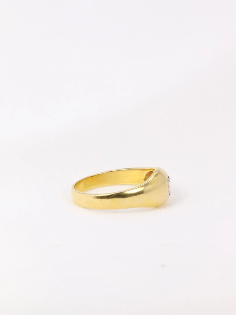 Bague jonc anglais en or et diamant 0,15ct - Castafiore