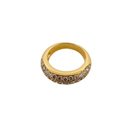 Bague Jonc CARTIER en or jaune et diamants - Castafiore