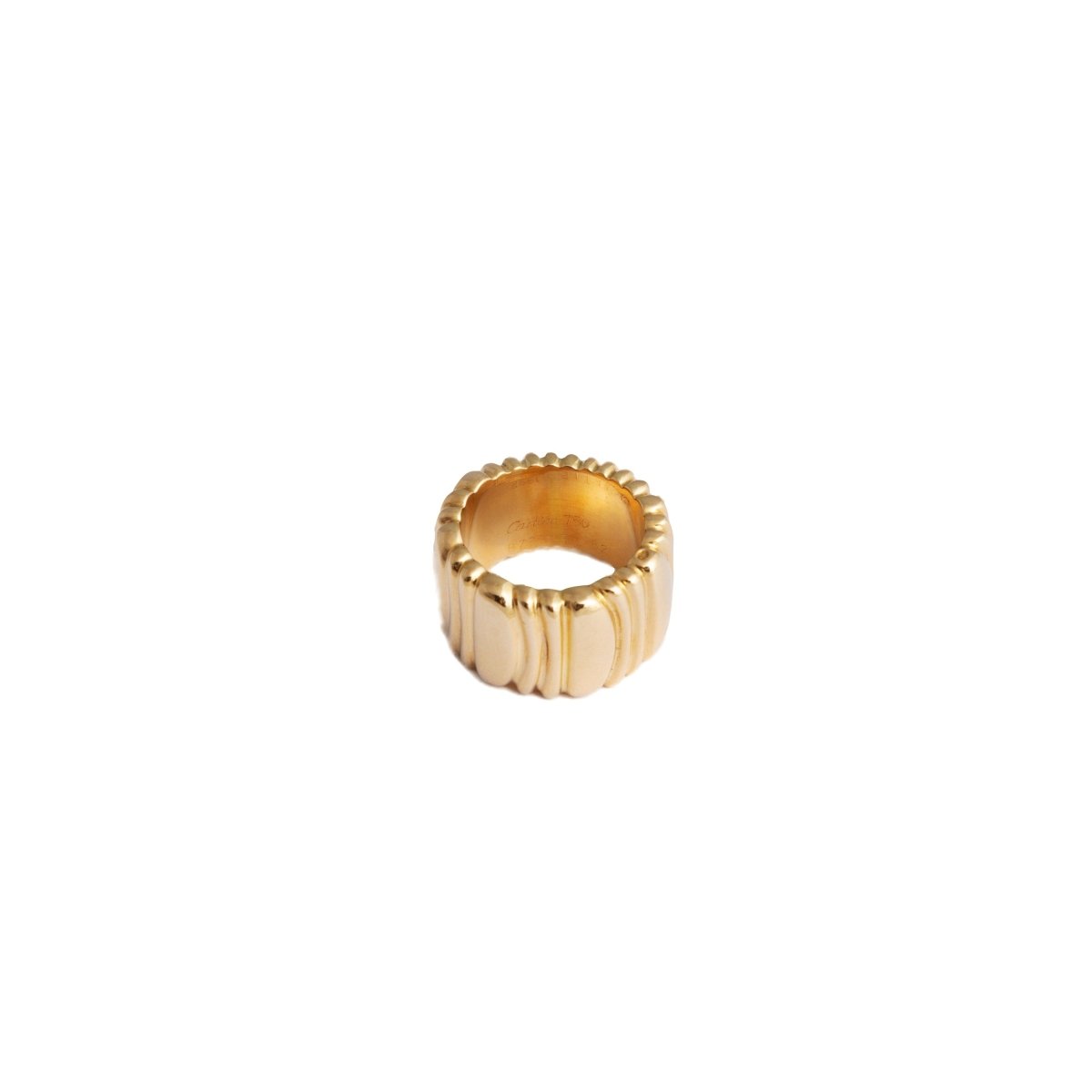 Bague jonc CARTIER en or jaune granité - Castafiore