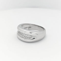 Bague Jonc en or blanc et diamants - Castafiore