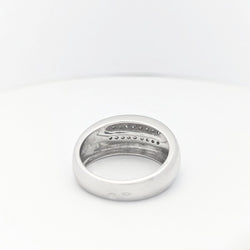 Bague Jonc en or blanc et diamants - Castafiore