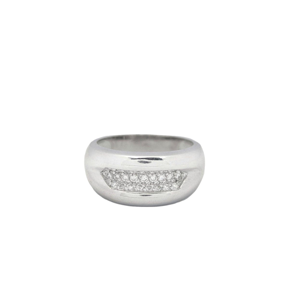 Bague Jonc en or blanc et diamants - Castafiore