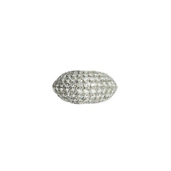 Bague Jonc en or gris et diamants - Castafiore