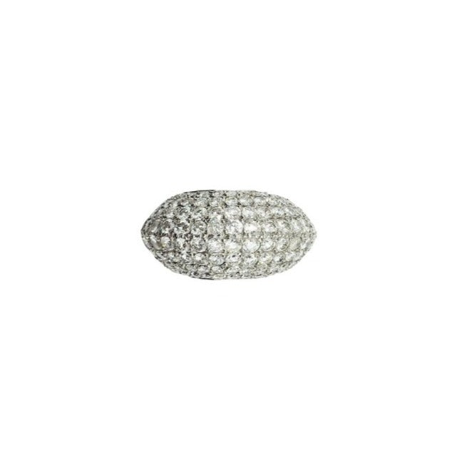 Bague Jonc en or gris et diamants - Castafiore