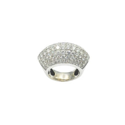 Bague Jonc en or gris et diamants - Castafiore