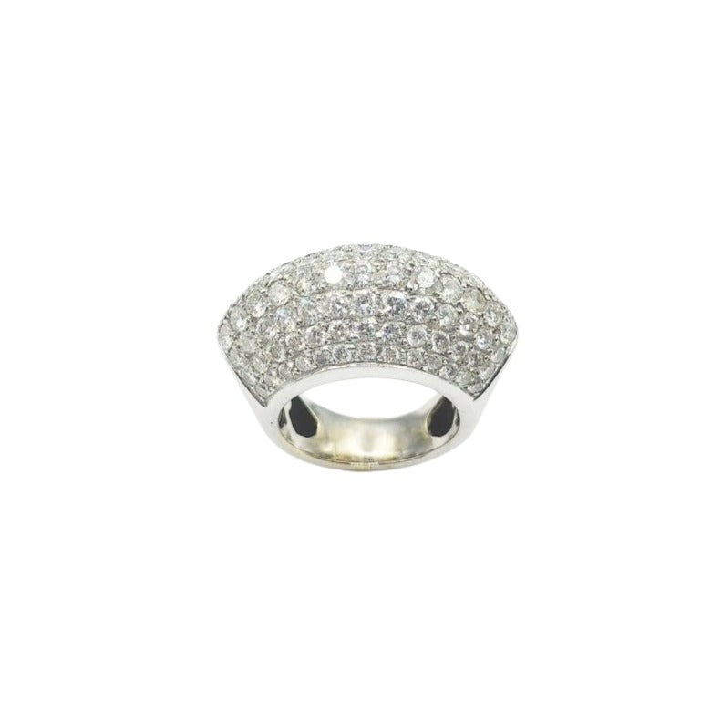 Bague Jonc en or gris et diamants - Castafiore