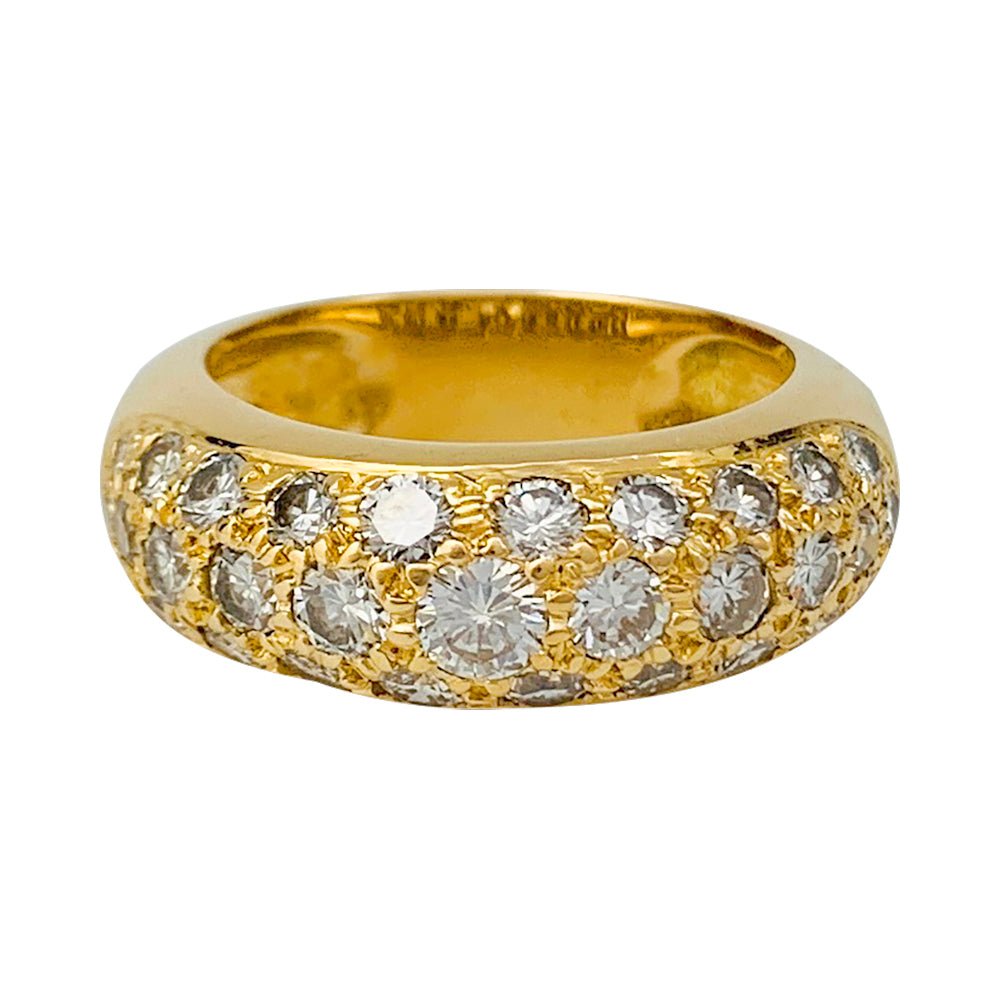 Bague jonc en or jaune, diamants - Castafiore