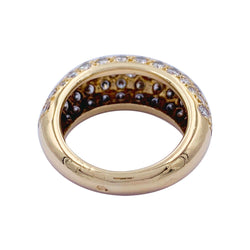 Bague jonc en or jaune, diamants - Castafiore