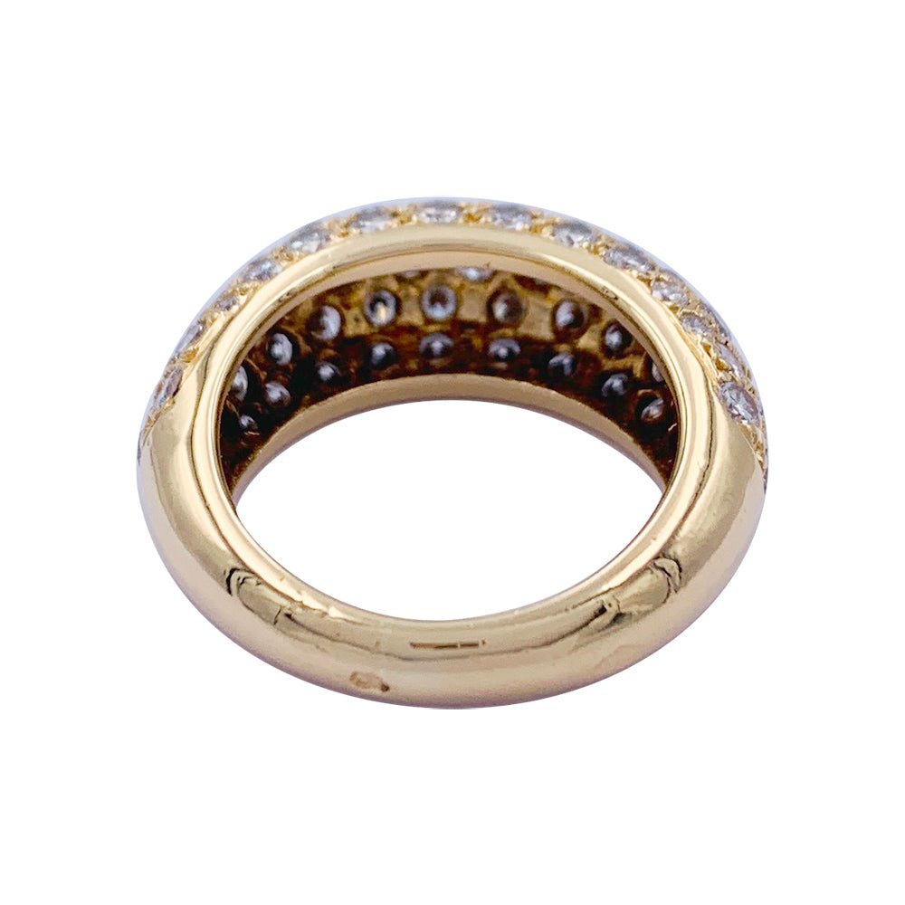 Bague jonc en or jaune, diamants - Castafiore