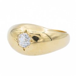 Bague Jonc en or jaune et diamant - Castafiore