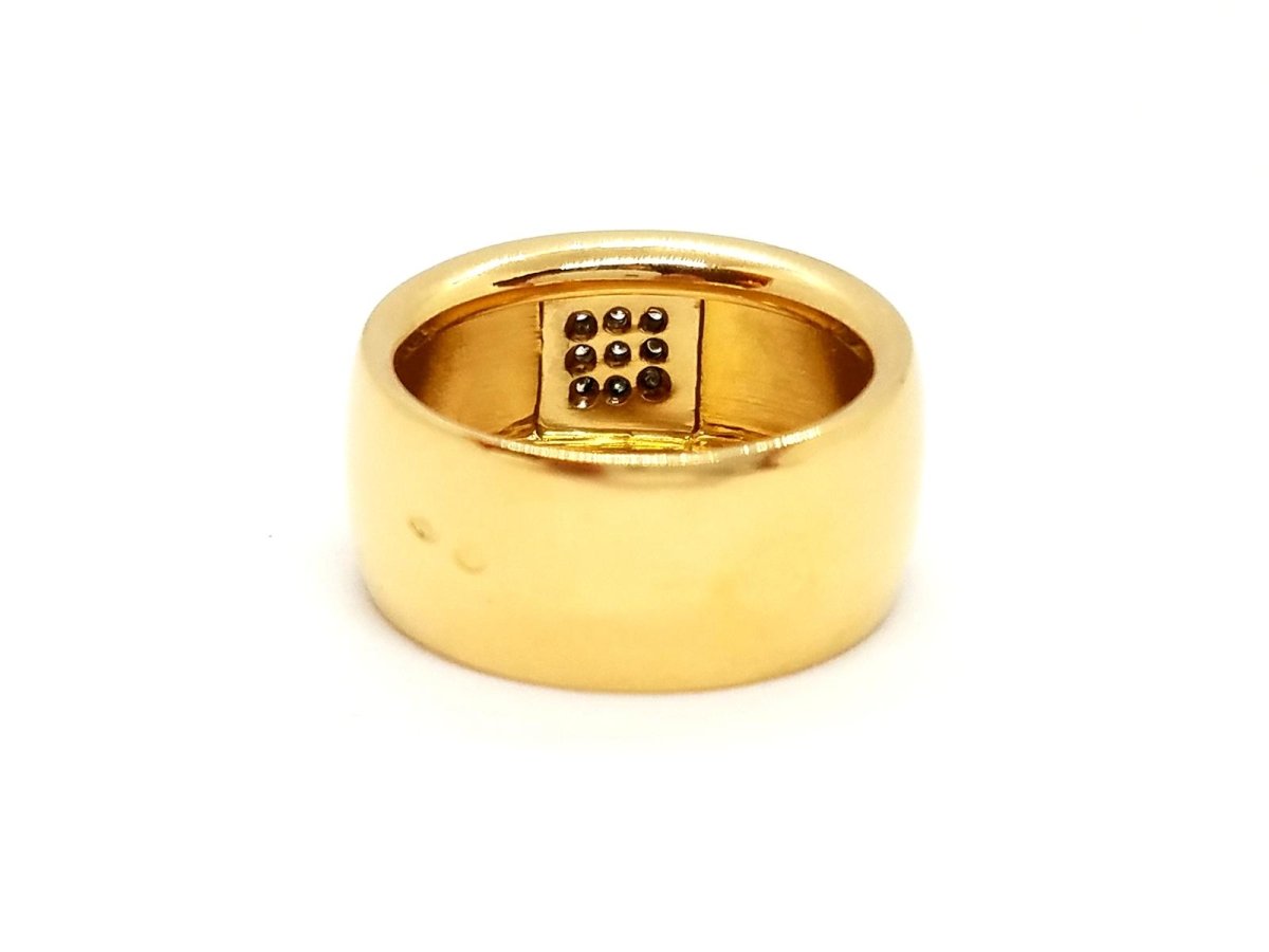 Bague Jonc en or jaune et diamant - Castafiore
