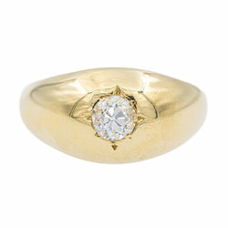 Bague Jonc en or jaune et diamant - Castafiore