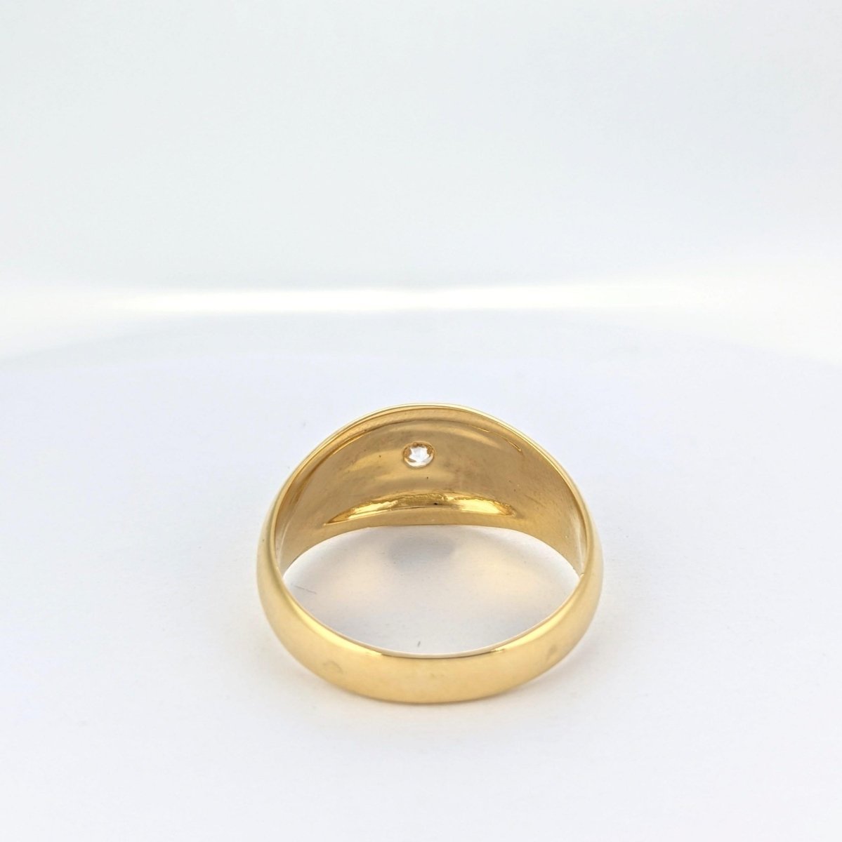 Bague jonc en or jaune et diamant - Castafiore