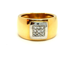 Bague Jonc en or jaune et diamant - Castafiore