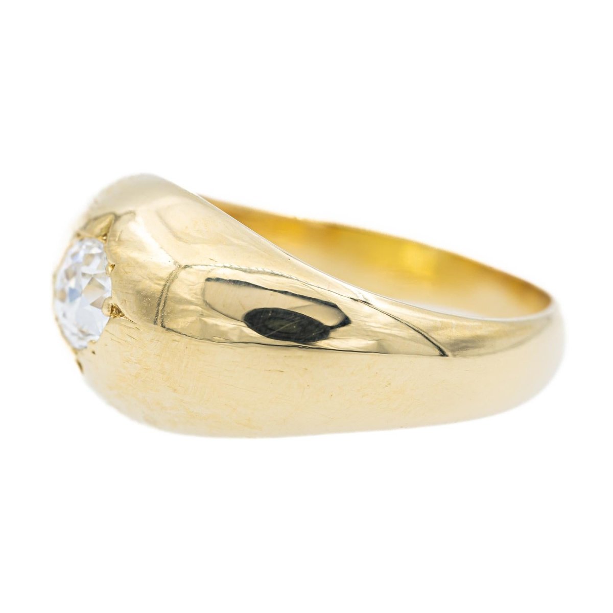 Bague Jonc en or jaune et diamant - Castafiore