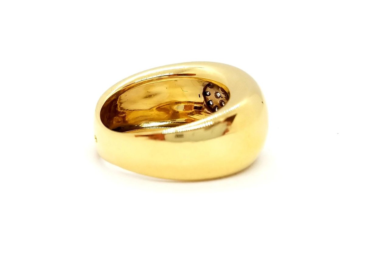 Bague Jonc en or jaune et diamants - Castafiore