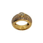 Bague Jonc en or jaune et diamants - Castafiore