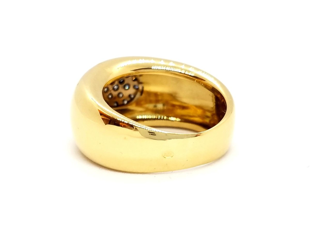 Bague Jonc en or jaune et diamants - Castafiore