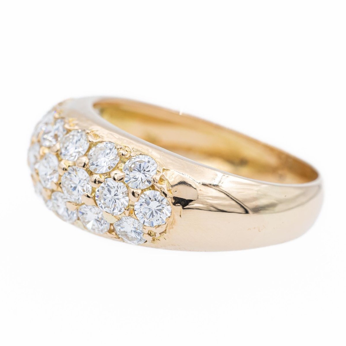 Bague Jonc en or jaune et diamants - Castafiore
