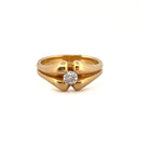 Bague Jonc en or jaune et diamants - Castafiore