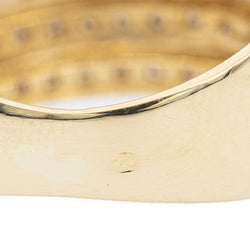 Bague Jonc en or jaune et diamants - Castafiore