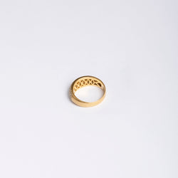 Bague Jonc en or jaune et diamants - Castafiore