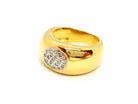 Bague Jonc en or jaune et diamants - Castafiore