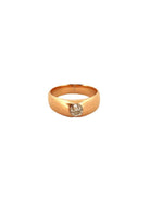 Bague Jonc en or rose et diamant - Castafiore