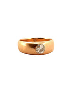 Bague Jonc en or rose et diamant - Castafiore