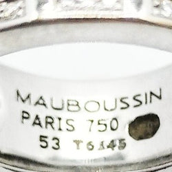 Bague Jonc MAUBOUSSIN "Etoile Divine" en or blanc et diamants - Castafiore