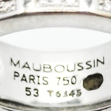 Bague Jonc MAUBOUSSIN "Etoile Divine" en or blanc et diamants - Castafiore