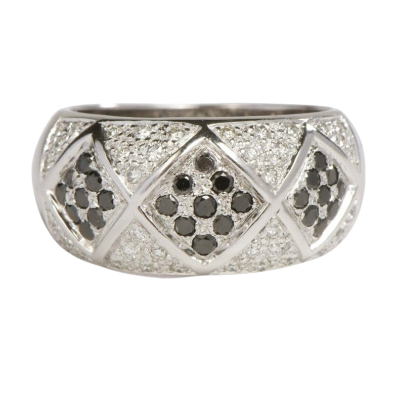 Bague Jonc Or blanc Diamant - Castafiore