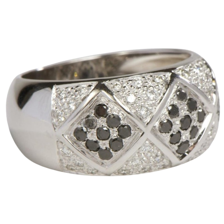 Bague Jonc Or blanc Diamant - Castafiore