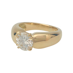 Bague jonc or jaune, diamant - Castafiore