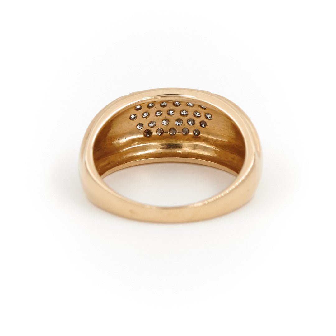 Bague Jonc Or jaune Diamant - Castafiore