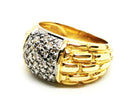 Bague Jonc Or jaune Diamant - Castafiore