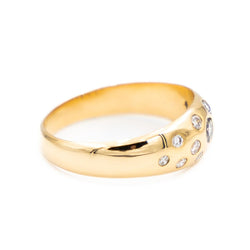 Bague Jonc Or jaune Diamant - Castafiore