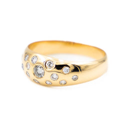 Bague Jonc Or jaune Diamant - Castafiore