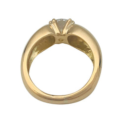 Bague jonc or jaune, diamant - Castafiore
