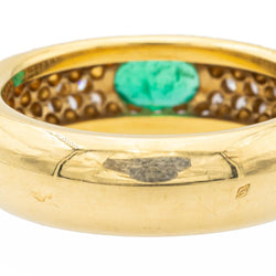 Bague Jonc Or jaune Emeraude - Castafiore