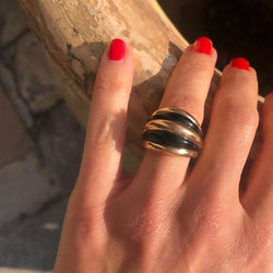 Bague jonc or rose et onyx de la maison Damiani - Castafiore