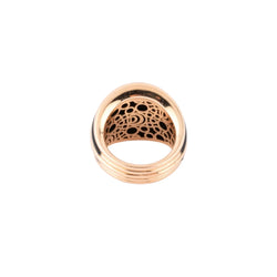 Bague jonc or rose et onyx de la maison Damiani - Castafiore