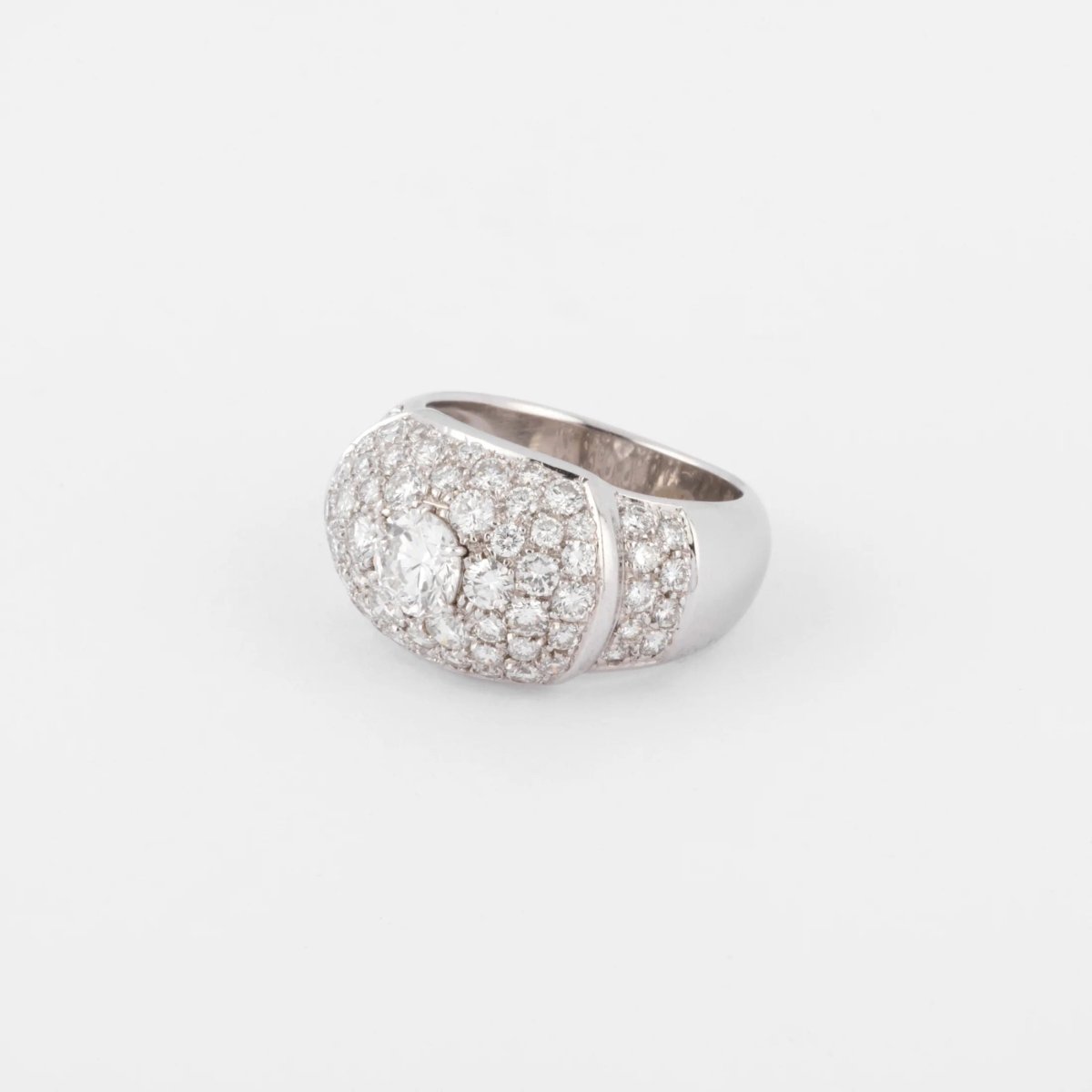 Bague jonc pavée de diamant de diamant - Castafiore