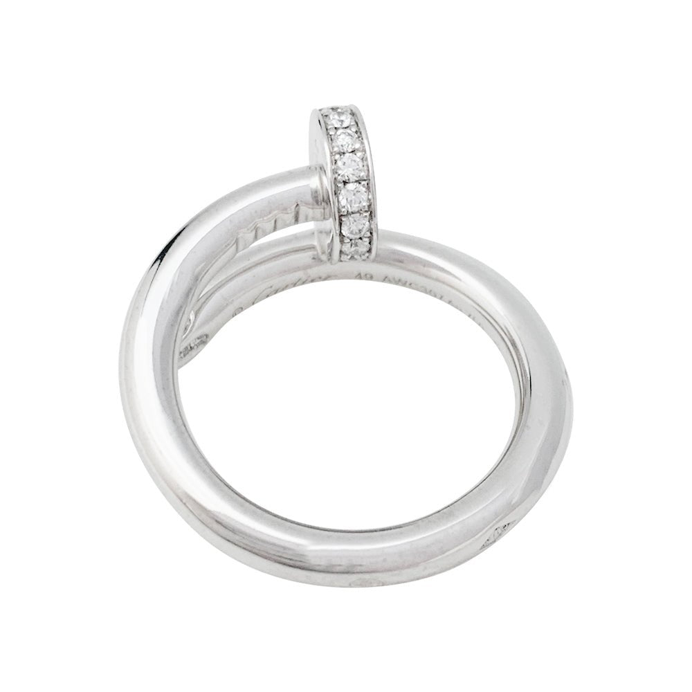 Bague "Juste un Clou" CARTIER en or blanc et diamants - Castafiore