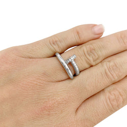 Bague "Juste un Clou" CARTIER en or blanc et diamants - Castafiore