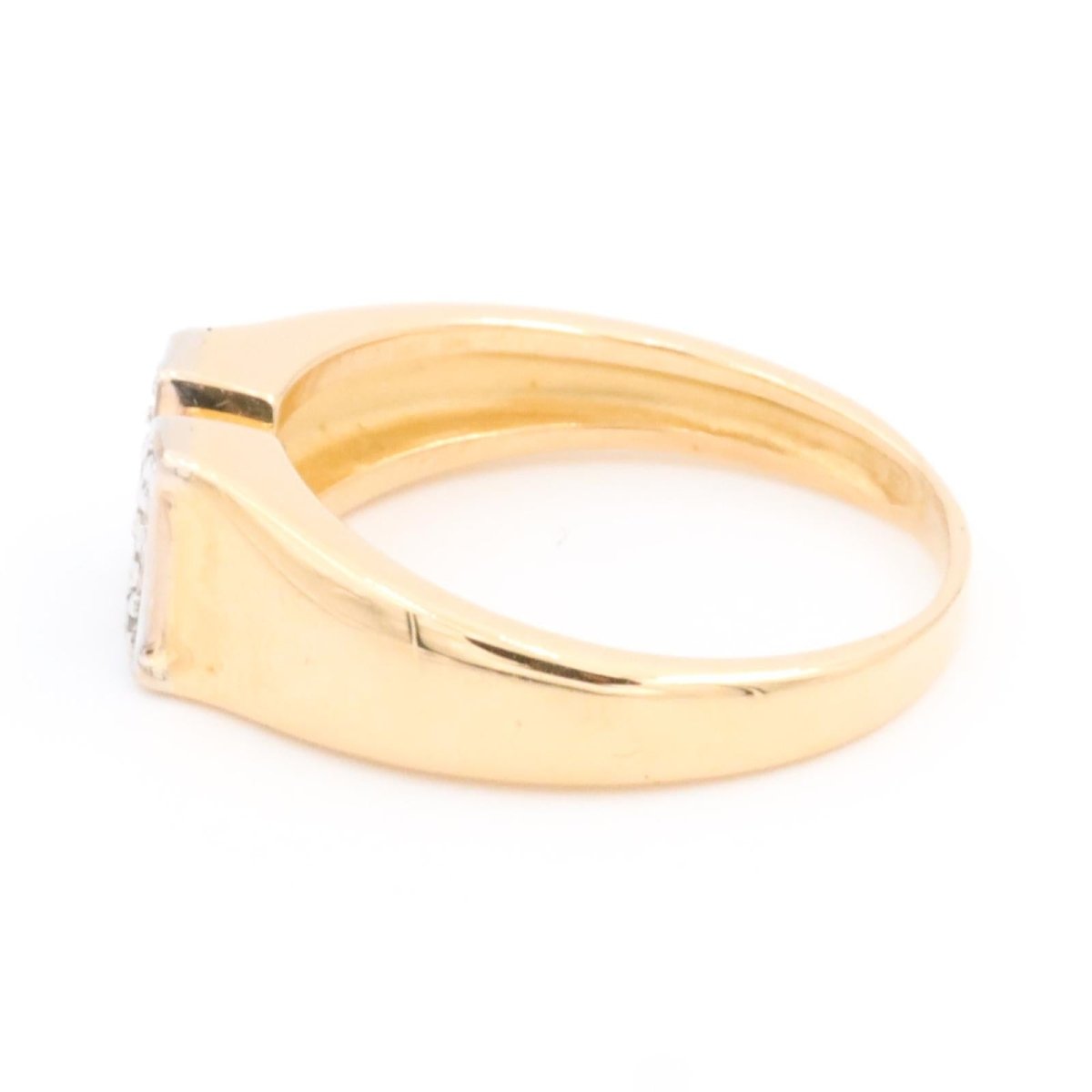 Bague Lettre Or jaune Diamant - Castafiore