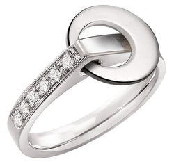 Bague lilistone or gris diamants - Castafiore