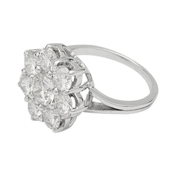 Bague Marguerite diamants en or blanc - Castafiore