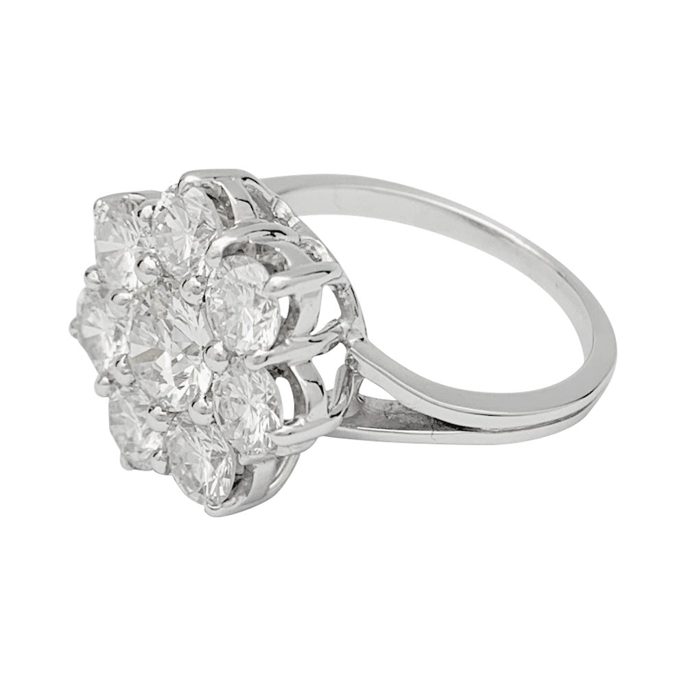 Bague Marguerite diamants en or blanc - Castafiore