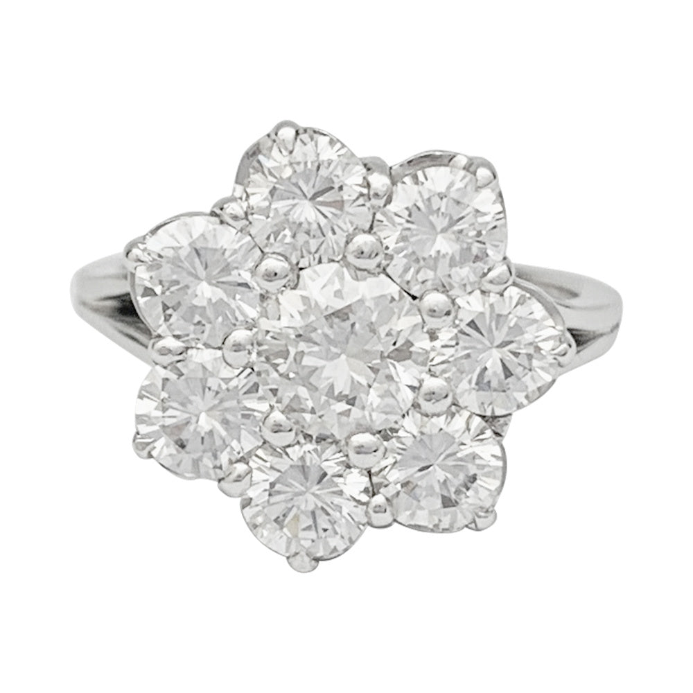 Bague Marguerite diamants en or blanc - Castafiore